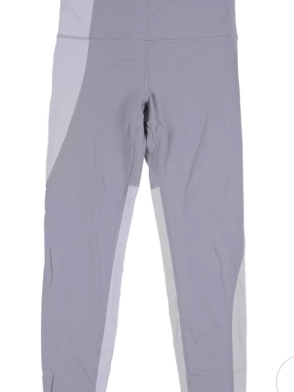 Athleta Lavender and Light Gray Colorblock Leggings